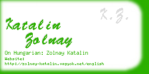 katalin zolnay business card